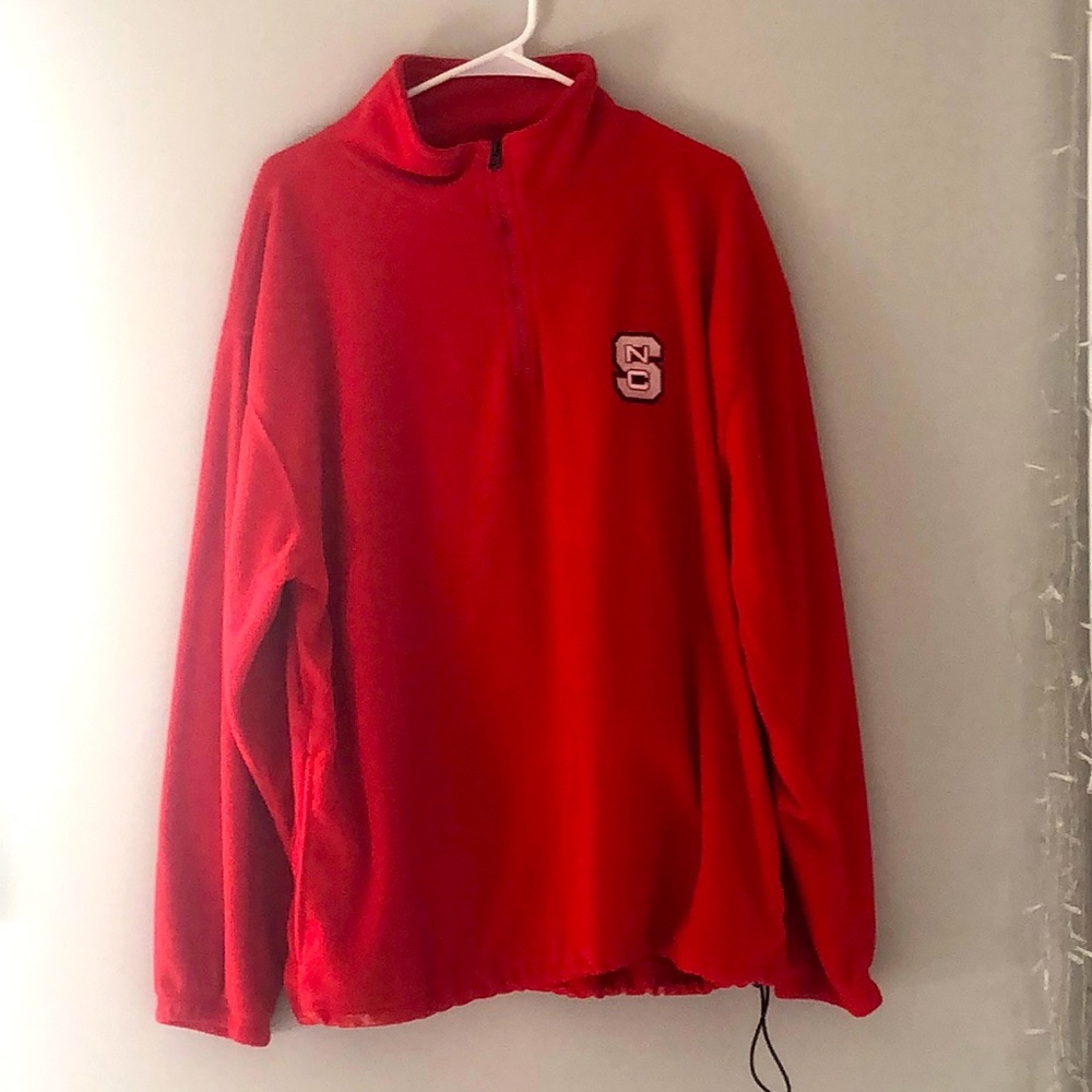 NC State Quarter-Zip Pullover Sweatshirt - Red